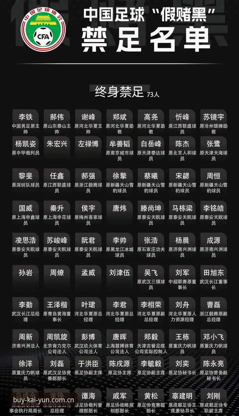 足协第三批禁足名单深度解读：从案例看中国足球反腐操作教程